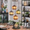 Koyoto hanging light, globe light, Cluster pendant lamp blue, green, coppery, 4-light sources