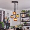 Koyoto hanging light, globe light, Cluster pendant lamp blue, green, coppery, 4-light sources