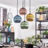 Koyoto hanging light, globe light, Cluster pendant lamp blue, gold, green, coppery, 4-light sources
