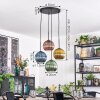 Koyoto hanging light, globe light, Cluster pendant lamp blue, gold, green, coppery, 4-light sources