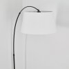 Bassagoda floor lamp, Arch lamps chrome, black, 1-light source, Fabric lampshade