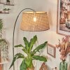 Barcos floor lamp, Arch lamps chrome, black, 1-light source, Fabric lampshade