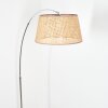 Barcos floor lamp, Arch lamps chrome, black, 1-light source, Fabric lampshade