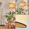 Chellas floor lamp, Arch lamps chrome, black, 1-light source, Fabric shade