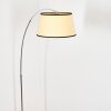 Chellas floor lamp, Arch lamps chrome, black, 1-light source, Fabric shade