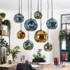 Ripoll hanging light, globe light, pendant light Ecru, black, 8-light sources