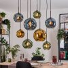 Ripoll hanging light, globe light, pendant light Ecru, black, 8-light sources
