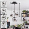 Koyoto globe light, Cluster pendant lamp clear, Smoke-coloured, 4-light sources