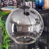 Koyoto hanging light, globe light, Cluster pendant lamp clear, Smoke-coloured, 4-light sources