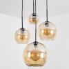 Koyoto hanging light, globe light, Cluster pendant lamp Amber, 4-light sources