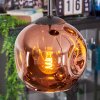 Ripoll hanging light, globe light, Cluster pendant lamp coppery, 4-light sources