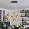 Ripoll hanging light, globe light, Cluster pendant lamp gold, clear, 4-light sources