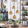 Ripoll hanging light, globe light, Cluster pendant lamp gold, clear, 4-light sources