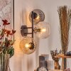 Koyoto globe light, wall light Amber, clear, Smoke-coloured, 3-light sources