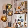 Koyoto globe light, wall light blue, gold, green, 3-light sources