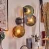 Koyoto globe light, wall light blue, gold, green, 3-light sources