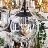 Gastor hanging light, globe light, pendant light Amber, clear, Smoke-coloured, 8-light sources