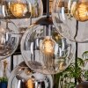 Gastor hanging light, globe light, pendant light Amber, clear, Smoke-coloured, 8-light sources
