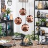Ripoll hanging light, globe light, Cluster pendant lamp coppery, 4-light sources
