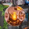 Ripoll hanging light, globe light, Cluster pendant lamp coppery, 4-light sources