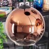 Koyoto hanging light, globe light, Cluster pendant lamp clear, coppery, 4-light sources