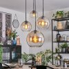 Koyoto hanging light, globe light, Cluster pendant lamp Amber, clear, 4-light sources