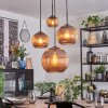 Koyoto hanging light, globe light, Cluster pendant lamp coppery, 4-light sources