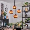 Ripoll hanging light, globe light, Cluster pendant lamp coppery, 4-light sources