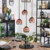 Ripoll hanging light, globe light, Cluster pendant lamp clear, coppery, 4-light sources