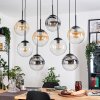 Gastor hanging light, globe light, pendant light Amber, clear, Smoke-coloured, 8-light sources