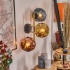 Ripoll globe light, wall light gold, black, 3-light sources