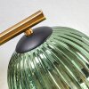 Koyoto ceiling light, globe light gold, black, 3-light sources