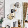 Ripoll globe light, wall light gold, black, 3-light sources