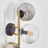 Ripoll globe light, wall light gold, black, 3-light sources