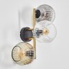 Ripoll globe light, wall light gold, black, 3-light sources