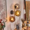 Ripoll globe light, wall light gold, black, 3-light sources