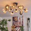 Koyoto ceiling light, globe light 89 cm Amber, clear, Smoke-coloured, 12-light sources
