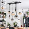 Gastor hanging light, globe light, pendant light Amber, clear, Smoke-coloured, 8-light sources