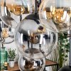 Gastor hanging light, globe light, pendant light Amber, clear, Smoke-coloured, 8-light sources