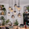 Gastor hanging light, globe light, pendant light Amber, clear, Smoke-coloured, 8-light sources