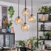 Ripoll globe light, Cluster pendant lamp Amber, clear, 4-light sources