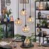 Ripoll hanging light, globe light, Cluster pendant lamp Amber, clear, 4-light sources