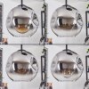 Ripoll globe light, Cluster pendant lamp chrome, clear, Smoke-coloured, 4-light sources