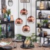 Ripoll hanging light, globe light, Cluster pendant lamp clear, coppery, 4-light sources