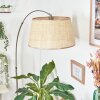 Sabadim floor lamp, Arch lamps matt nickel, black, 1-light source, Fabric lampshade
