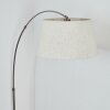 Bassagoda floor lamp, Arch lamps matt nickel, black, 1-light source, Fabric shade