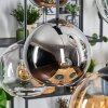 Koyoto hanging light, globe light, pendant light Amber, chrome, clear, Smoke-coloured, 6-light sources