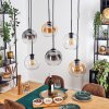 Koyoto hanging light, globe light, pendant light Amber, clear, Smoke-coloured, 6-light sources