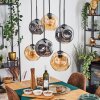 Ripoll hanging light, globe light, pendant light Amber, Smoke-coloured, 6-light sources