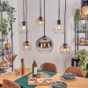 Koyoto hanging light, globe light, pendant light Amber, clear, Smoke-coloured, 6-light sources
